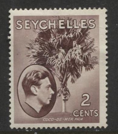 Seychelles - Scott 125 - KGVI Definitive -1938 -MLH - Single 2c Stamp