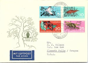 Germany D.D.R., Worldwide First Day Cover, Animals, Butterflies, Birds