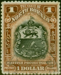 North Borneo 1925 $1 Chestnut SG291 Fine Used CV £900