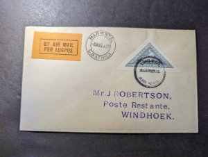 1931 Dutch SWA Airmail Internal First Flight Cover FFC Mariental to Windhoek