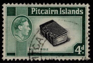 PITCAIRN ISLANDS GVI SG5b, 4d black & emerald-green, FINE USED. Cat £14.