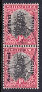 South West Africa - Scott #86 - Used - Cnr. crease UR, top stamp - SCV $8.00