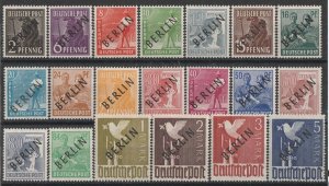 GERMANY - WEST BERLIN 1948 BERLIN black overprint set 2pf-5Mk. MNH **.