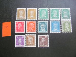 Germany 1928 MNH  4 SIGNED SCHLEGEL SC 351-362 SET VF/XF 1100 EUROS (122)