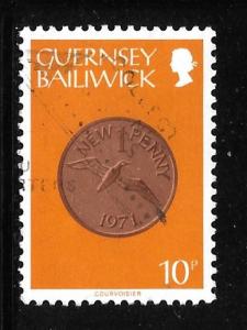 Guernsey 199: 10p One New Penny, 1971, used, VF