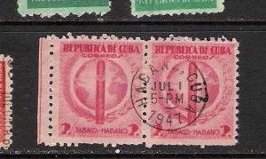 CUBA 357 VFU PAIR TOBACCO 130C A