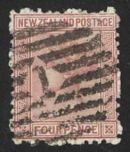 New Zealand Sc# 54 Used 1874 4p claret Queen Victoria 