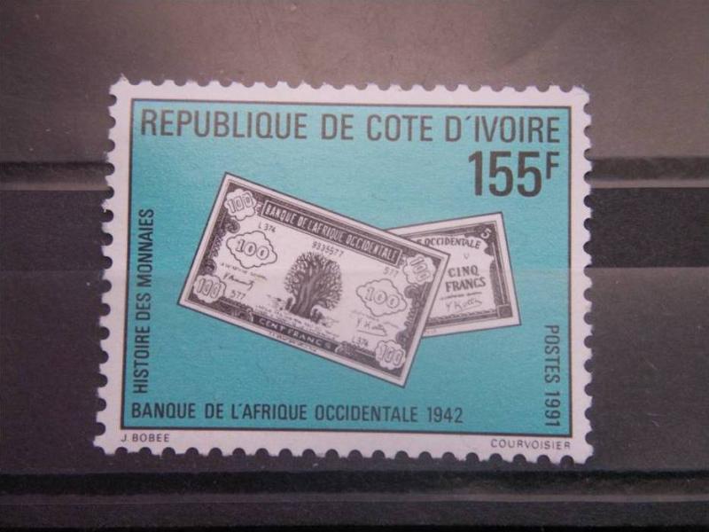 IVORY COAST, 1991, MNH 155f, History of Money, Scott 897