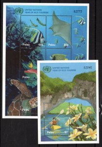 Palau 689-690 MNH ECO Tourism Marine Life Fish Turtles ZAYIX 0324M0066