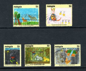 Malaysia SC #87-91   VF, Used, Children's Drawings,  ....... 3710031