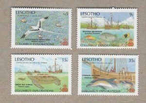 Lesotho 1987 - Marine Life Fish Dolphins - Set of 4 Stamps - Scott #613-16 - MNH