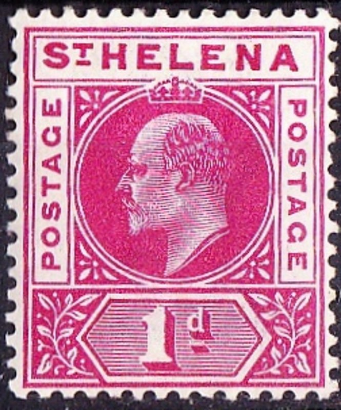 ST HELENA 1902 KEDVII 1d Carmine SG54 MH