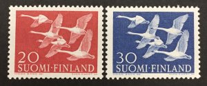 Finland 1956 #343-4, Northern Countries, MNH.