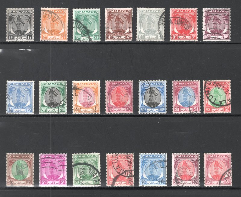 Malaya - Selangor, Scott #80-100  VF, Used, Complete Set, CV $32.65 ... 5600017