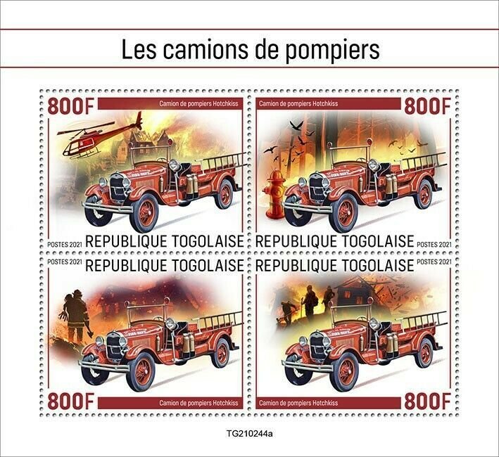 2021/06- TOGO -  FIRE ENGINES           4V    MNH ** 