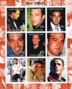 Kyrgyzstan 2000 BEN AFFLECK American Actor Sheetlet (9) Perforated MNH