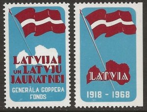 1968 Canada Latvian Scouts in Exile General Goppers Foundation, Latvia F/VF-NH-