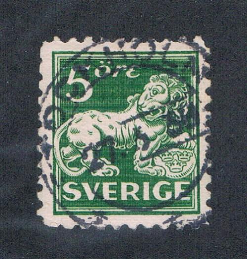 Sweden  126 Used Heraldic Lion (S0358)