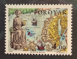 Faroe Island 1995 Scott 289 MNH - 4.00kr, King Olaf II,  the Holy