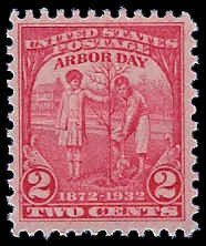 U.S. #717 MNH; 2c Arbor Day (1932)