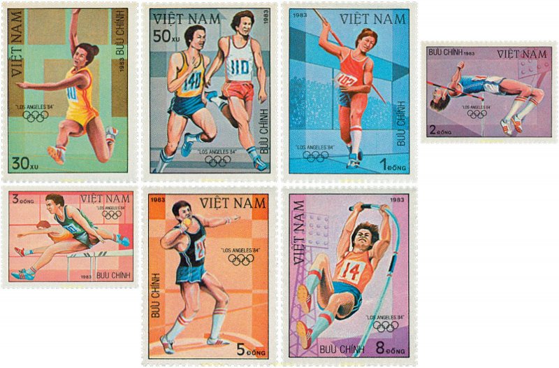 764432 HINGED VIETNAM 1983 23 JUEGOS OLIMPICOS VERANO LOS ANGELES 1984