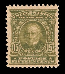 US STAMPS # 15c 309 MINT OG LH VF CAT. $160 LOT #5820