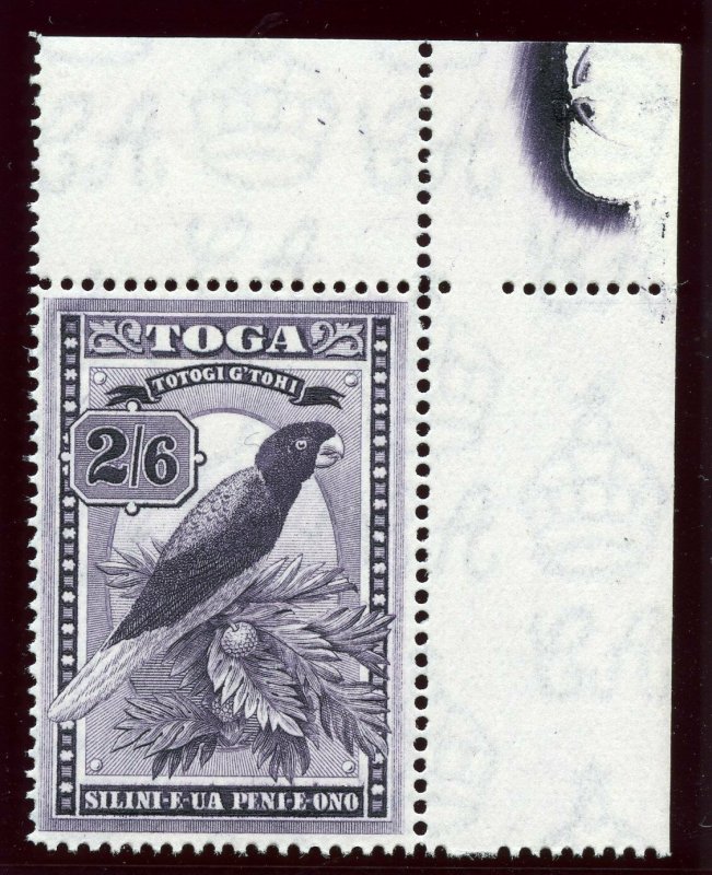 Tonga 1943 KGVI 2s 6d deep purple superb MNH. SG 81. Sc 80.