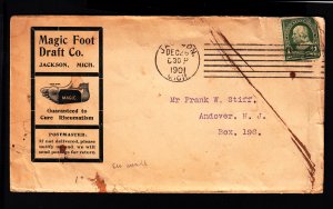 Magic Foot Draft cover using scarce pennysaver envelope w/enclosure!