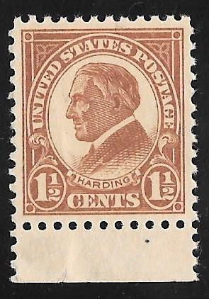 553 1 1/2 cents Harding, Yellow Brown Stamp mint OG NH EGRADED SUPERB 99 XXF