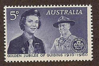 Australia Sc 335 MNH ( 1960 ) Girl Guides Scouting