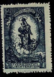 LIECHTENSTEIN Scott 49 MH*  Madonna stamp