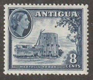 Antigua, Stamp, Scott#114,  mint, hinged,  8 cents, Tower, blue