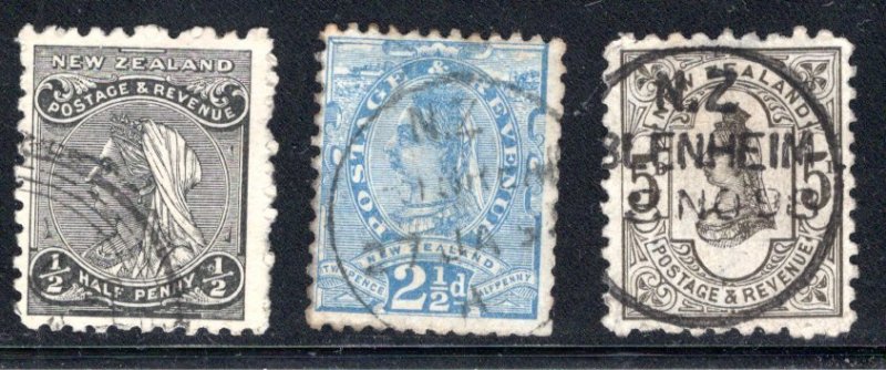 New Zealand #67A-69  Used  VF  CV $44.50    ...  4330873