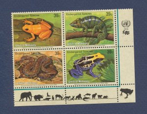 UNITED NATIONS UN - Scott 908-911a - MNH - frog, snake, amphibian, reptile 2006