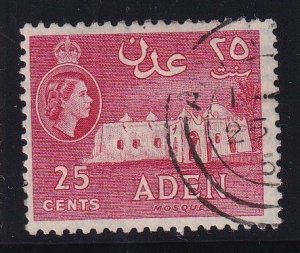 Aden  used  1953  Mosque 25c