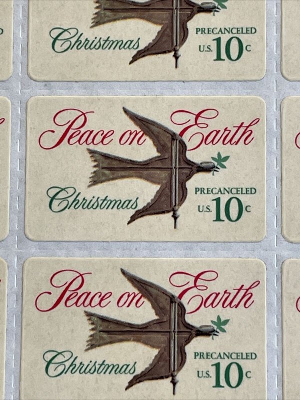 1974 sheet, Peace on Earth, 1st US Self Adhesive Stamp Sc# 1552 