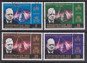 NEW HEBRIDES ( French ) 1966 Churchill set fine used.......................A5386