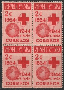 Cuba 1946 Sc 404 block MNH**