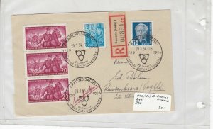 german democratic republic 1954 stamps cover ref 19215