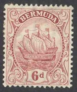 Bermuda Sc# 47 MH 1924 6p claret Caravel