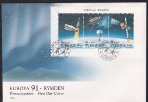 Sweden # 1893a, Europa - Satellites - Space Shuttle, First Day Cover