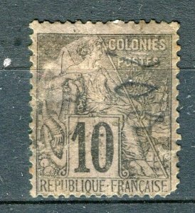 FRENCH COLONIES; 1880s General issue used 25c. value + Postmark,