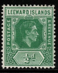 LEEWARD ISLANDS SG96 1938 ½d EMERALD MTD MINT