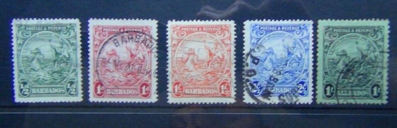 Barbados 1925 - 1935 values to 1s Used