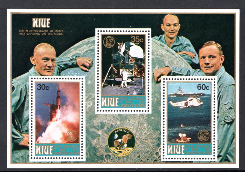 Niue 257a Anniversary Moon Landing Souvenir Sheet MNH VF