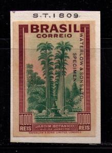 BRAZIL Sc#449 var MH FVF Specimen Imperf Color Proof on Card