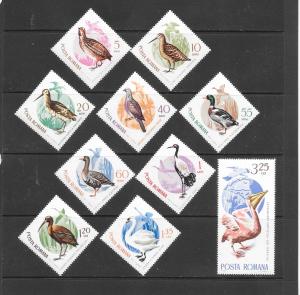 BIRDS - ROMANIA #1767-76  MNH