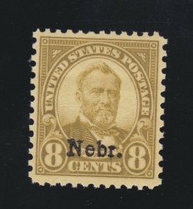 US 677 8c Grant Mint Nebraska Overprint VF OG NH SCV $60