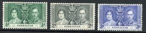 Gibraltar SG118/20 1937 Coronation M/M Cat 5.75 (8) 