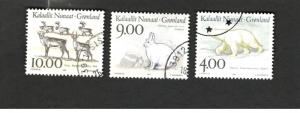 1993-95 Gronland Norway SCOTT #264 #272 #296 Kalaallit Nunaat Θ used stamps